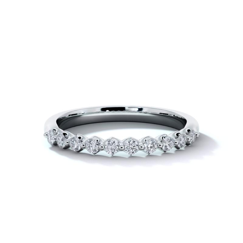 Round Diamond Tiara Wedding Band